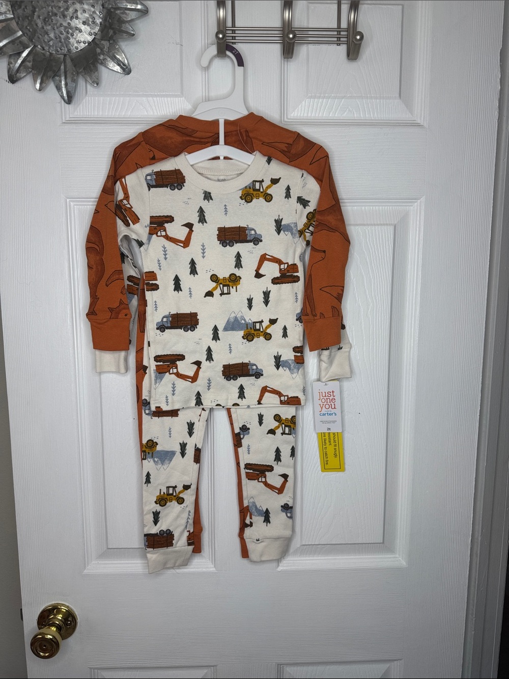Carter's Just One You Construction Truck/Fox Pajama Set - 2 Sz 2t NWT